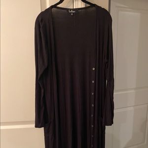 Long black cardigan
